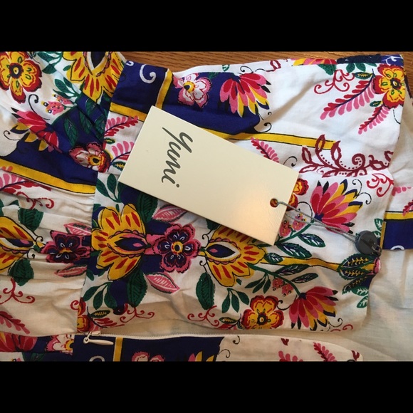 Yumi ModCloth Multicolor Floral Cotton Summer Sundress NWT Small/4 -UK size 8 - Picture 11 of 15